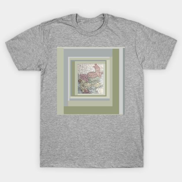 Turkey Romania Bulgaria Syria antique map of Eastern Europe T-Shirt by djrunnels